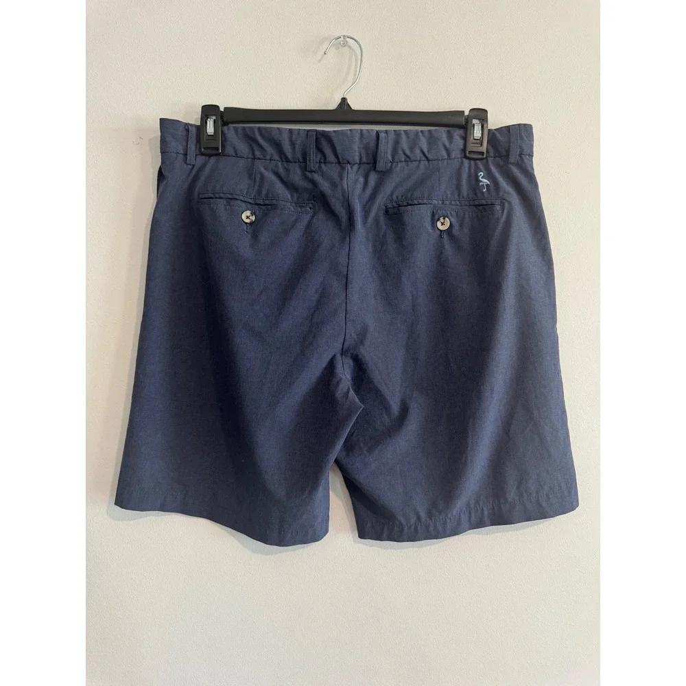 TailorByrd Collection Chino‎ Shorts Mens 36 Navy Blue Flamingo Print Lining